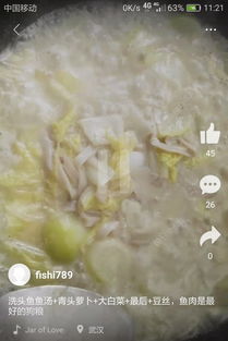 就昨天的洗头鱼鱼汤里的旺粮是怎样制作的以及鱼汤豆丝面 说一下